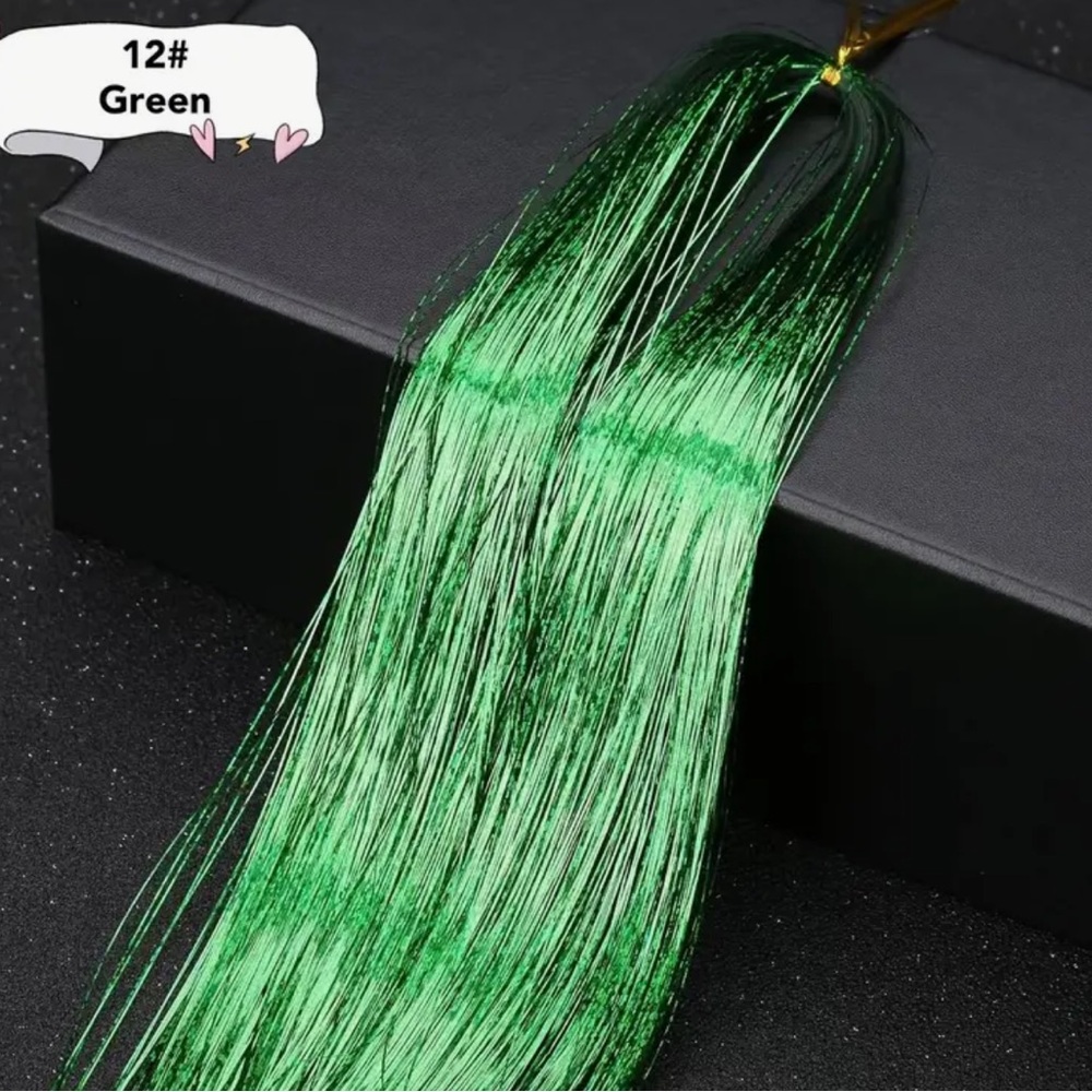 Hair Tinsel, CHOOSE TWO COLORS, Glitter Fairy Hair, NIP🤩, Temporary Hair Color - Picture 8 of 9